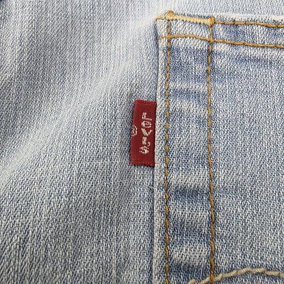 Levis Jeans Womens 13 Light Wash Low Slouch Cropped Wide Leg Denim Button Fly - Picture 16 of 16